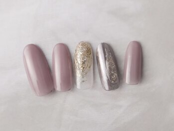 ネイルプラザ 河原町OPA店(NAIL PLAZA)/キラキラ大人ニュアンスネイル