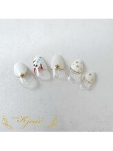 ケージュール(Kjour)/雪だるまフレンチネイル