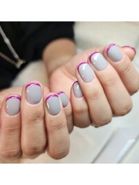 【春ネイル】スキニーフレンチ