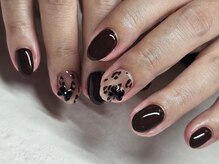 メルシー ネイル(mercii nail)/ブラウン×レオパード