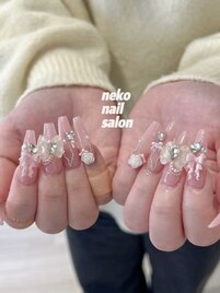 韓国ガーリー　キラキラ　ピンク