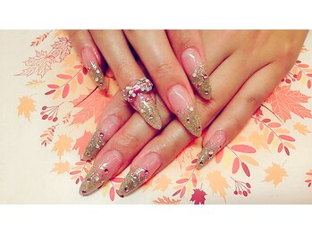 プリンセスネイル(Princess NAIL)/ストーン乗せ放題+3Dリボン