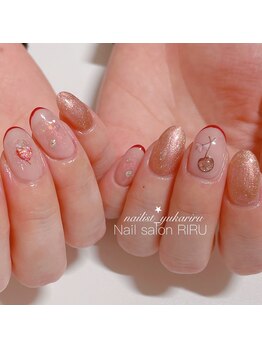 リル(RIRU)/さくらんぼネイル/さくらネイル
