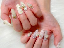 ルアナ(Luana.)/2色マットツイード×パール