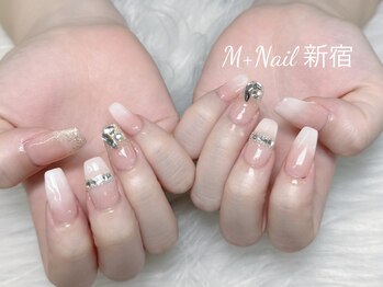 エムプラスネイル 新宿(M+Nail)/シンプル付け放題コース