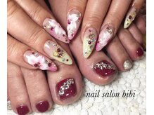 ネイルサロン ビビ(bibi)/ゴージャススプリングnail