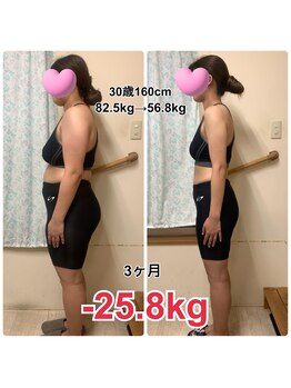 ウェル整体院/3ヶ月で-25.8kg達成！