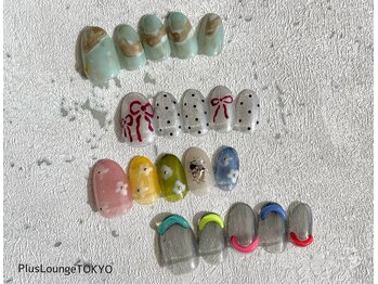 プルースラウンジ トウキョウ(Plus Lounge TOKYO)/3月の定額ネイル★volume ¥9900
