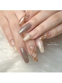 秋のチェックデザイン