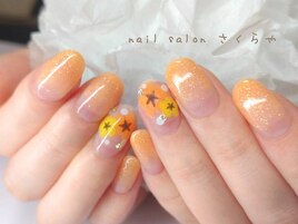 平成ネイル☆レトロなお花が◎