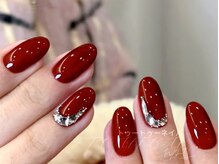 トゥートゥー(TOUTOU)/赤ワンカラーxストーン