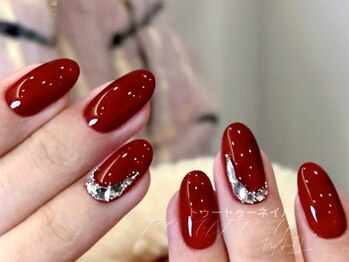 トゥートゥー(TOUTOU)/赤ワンカラーxストーン