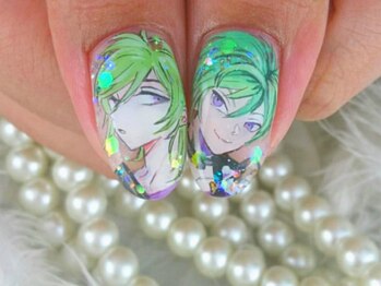 お客様オーダー推し活痛ネイル