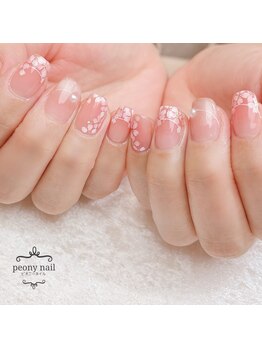ピオニーネイル(peony nail)/2月デザイン　早咲きの河津桜