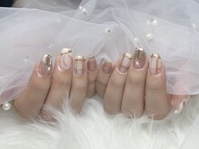 ワイネスト(YNEST)/リボンチェックネイル