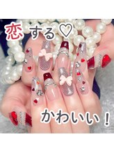 センスネイル 池袋店(Sense Nail)/キラキラストーンxボルドー