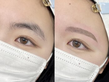 眉毛専門店アイブロウサロンMe.天王寺店の写真/【NEWOPEN】好印象な目元に☆アイブロウWAX1回(間引き＋メイク込)¥4300!骨格・筋肉から黄金比率を分析！