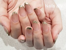 ガラスフレンチ×グラデーション