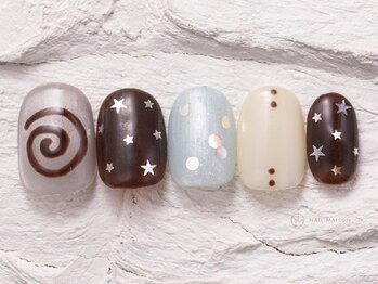 ネイルメゾン 渋谷店(NAIL MAISON)/星ホロぐるぐる水光マグ冬￥7800