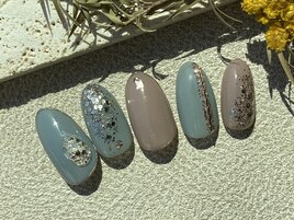 くすみニュアンスネイル