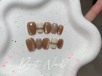 Best Nail 銀座店【ワンホンネイル・スカルプ・パラジェル・上品ジェルネイル】/キラキラネイル