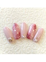 アイリッシュネイル 久屋大通店(Irish Nail)/カメリア×ピンク　