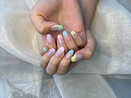 カラフルフレンチネイル♪