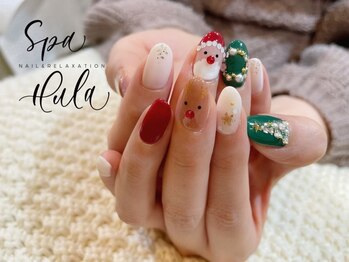 スパフーラ(Spa HULA)/クリスマスネイル