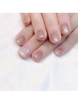 ピオニーネイル(peony nail)/雪の結晶ネイル