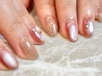 ヘアアンドネイル ミューズ 新浦安店(HAIR&NAIL MUSE)/ブラウンマグネットネイル秋色