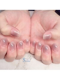 くすみカラーチークネイル