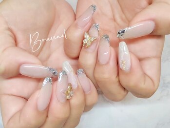 ネイルアンドアイラッシュ ボネール 銀座店(lash Bounail)の写真/長さ出し1本880円～★普段使いOKなイベントやウェディングネイルが大人気♪[スカルプ/長さ出し] 