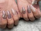 ジェル素材チップで長さ出し♪