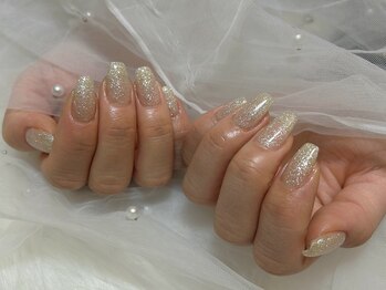 エマネイル プラスキハクヤ 天満橋店(EmaNail+KIHAKUYA)/ラメワンカラー