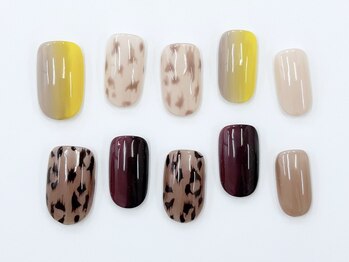 ネイルサロンクイール 宇都宮店(NAIL SALON QUILL)/レオパード×縦グラデーション☆