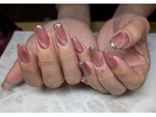 　12月のおすすめ　マグネットネイル　　ホログラムフレンチ