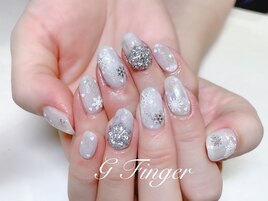 雪の結晶&ハートホロネイル♪