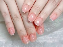 エガオネイルサロン 池袋店(EGAO NAIL SALON)/極細ラメフレンチ