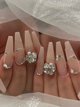 ヴィヴ(Vive)の写真/《強度×美爪》スカルプで理想の長さを実現♪トレンドのワンホン・チークネイルで自分史上最高の褒められ爪