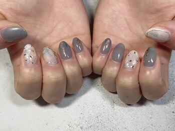 ドリームシャイニー 西葛西店(Dream Shiny)/くすみカラーハンドデザイン