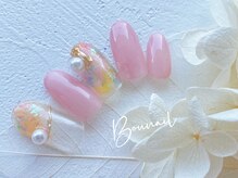 ボネール(nail ＆ eyelash Bounail)/パール　ピンク　ニュアンス