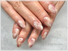 プチムトン 鶯谷店(petit mouton)/【ローズピンク大理石ネイル】