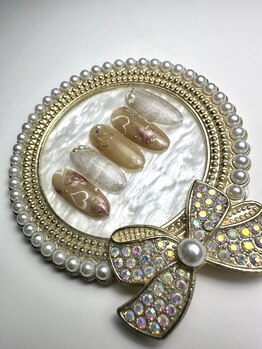 バレンタインネイル