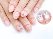 ネイルコレクション ベビーピンク(Baby Pink)/ジェル定額￥9990★3Dうさぎ
