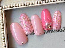 ローラント(LAURENT)/ピンクツイードネイル