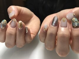 【アートフリー】タイダイネイル