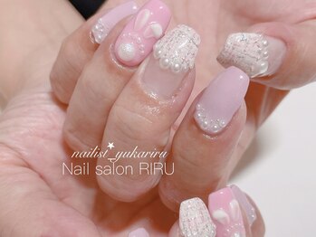 リル(RIRU)/ツイードネイル/3Dネイル