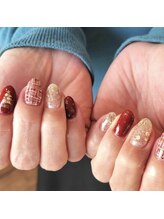 フレイムス アイラッシュ アンド ネイル(FRAMES)/ツイードネイル♪