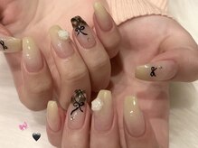 エマネイル プラス キハクヤ 梅田店(EmaNail+KIHAKUYA)/チェック×グラデーション