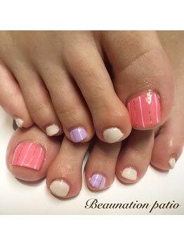 ビューネーションパティオ(Beaunation patio)/【ストライプ】定額フットジェル